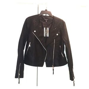 Black leather jacket